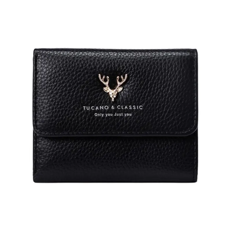 TUCANO Cow Leather Wallet Women's Black/Ecru-0