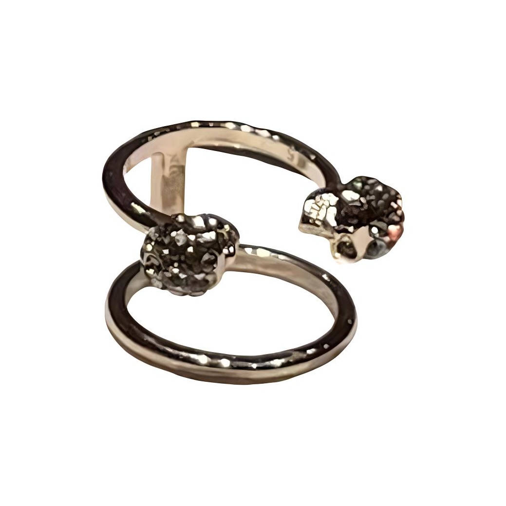 Alexander McQueen Safety Pin Ring (ALEXANDER MCQUEEN Skull