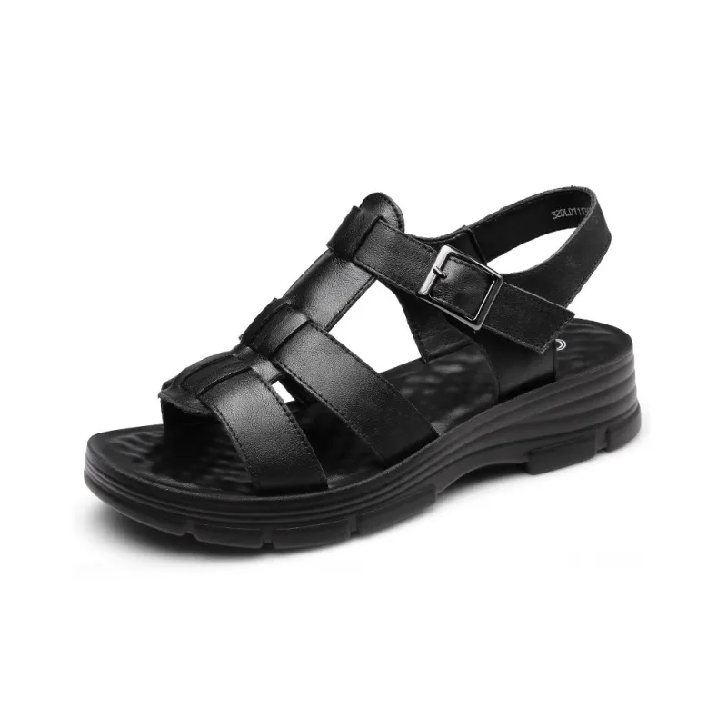 Strongman 3515 Strap Sandals Women's Black Beige-1