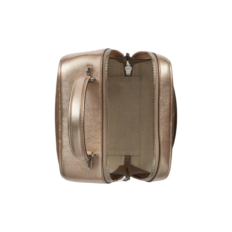 GUCCI Blondie Leather Shoulder Bag Crossbody Bag Handbag Small Size Women's Gold-6