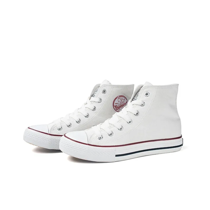 Warrior High Top Canvas Shoes Unisex White-1