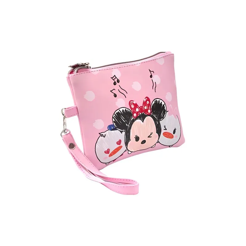 Disney PU Handbag Makeup Bag Toiletry Bag Regular Unisex Pink-1