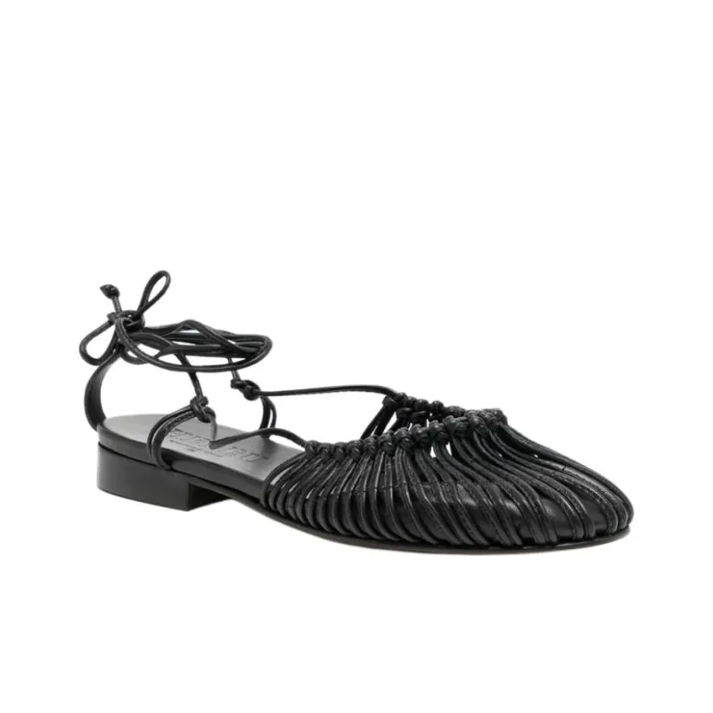 HEREU Mantera Knotted Leather Sandals-2