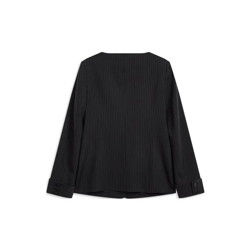 Open Yy SQUARE NECK JACKET Jackets Coats Women's NAVY/Marine Blue-1