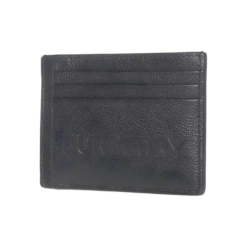 Burberry Cow Leather Card Holder Unisex Black-1