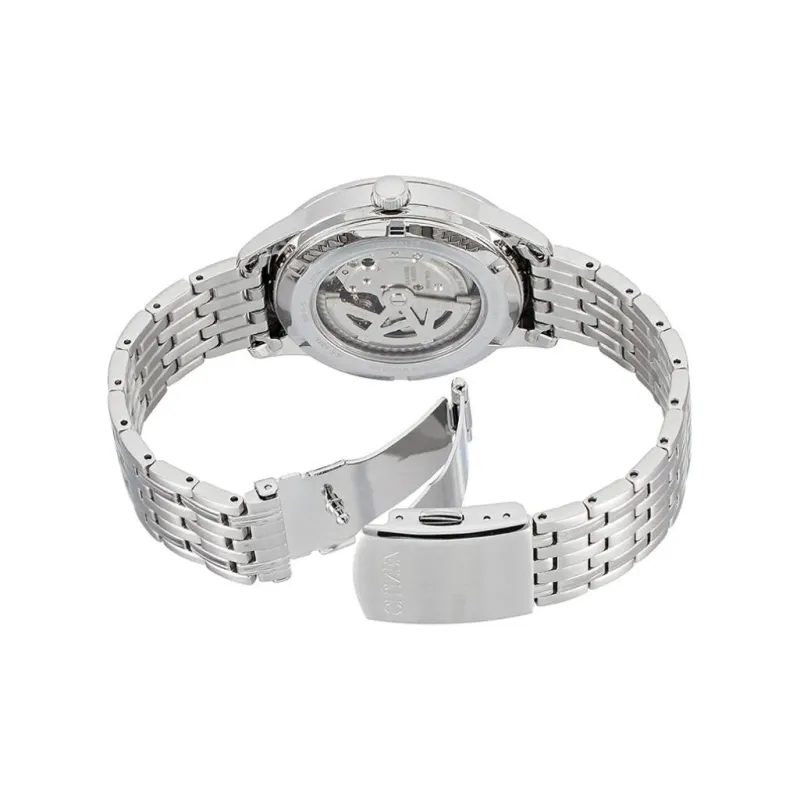 CITIZEN Automatic Mechanical Movement Stainless Steel Strap Watch Men's Watches White Dial-4