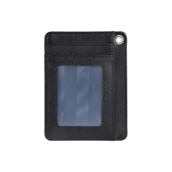Hush Puppies Cow Leather Card Holder Men's Black