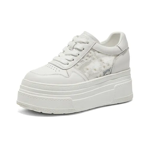 HARSON Skateboard Shoes Women's Low-Top White