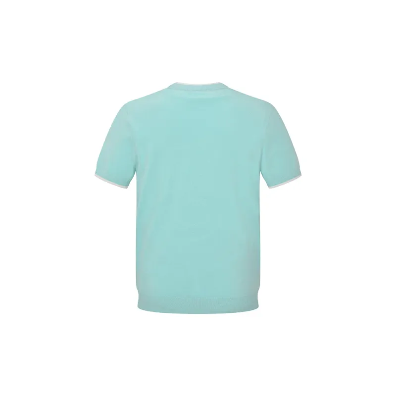 RARE Short Sleeved Sweater Knitwear Men's Mint Green-2