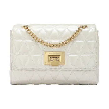 ROBERTA DI CAMERINO Cow Leather Shoulder Bag Crossbody Bag Small Square Bag Women's Black/White