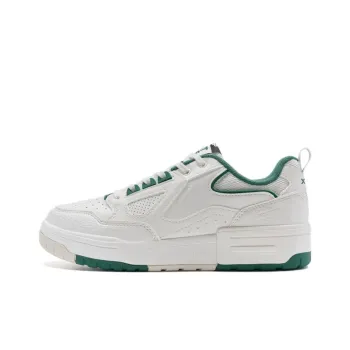 XTEP New Dawn Collection Anti-Slip Wear-Resistant Low-Top Skateboard Shoes Women's White Green