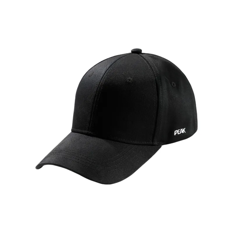 PEAK Cotton Baseball Caps Unisex Black/White-0