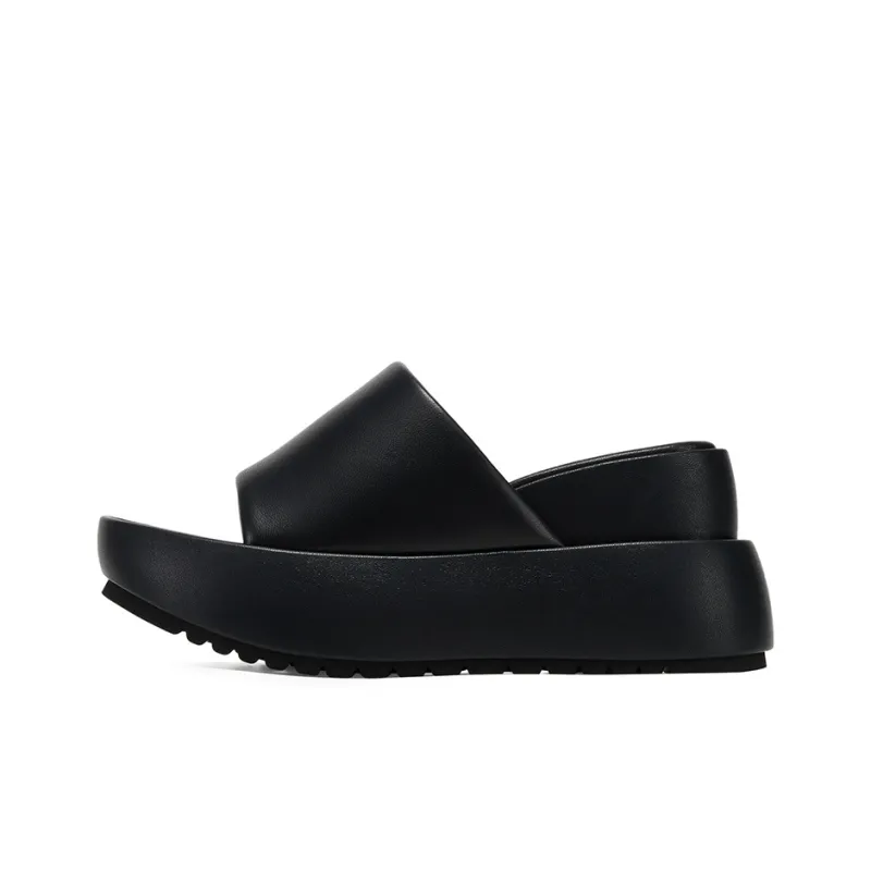 GG CC Casual Outerwear Slide Slippers Women's Black-0