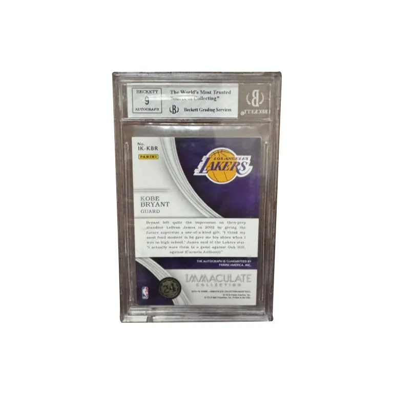 PANINI Kobe Bryant Player Card Graded Cards 1 Pc-1