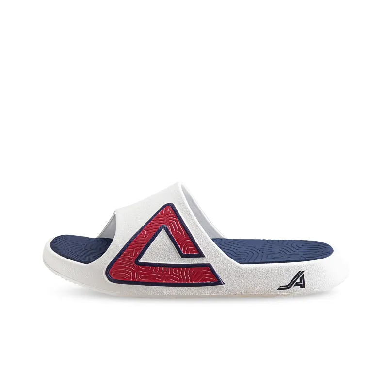 PEAK Slide Slippers Men Ecru/Navy Blue-0