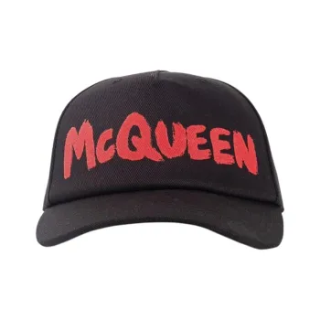 Alexander McQueen Graffiti Logo Printed Baseball Cap