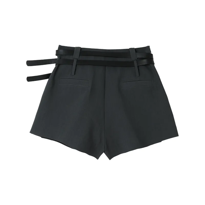MUKOK Casual Short Skirts Women's Gray Green-1