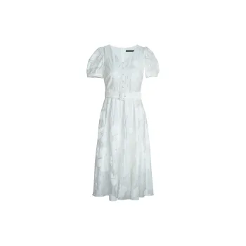 ROEYSHOUSE Short Sleeved Dress Women's White