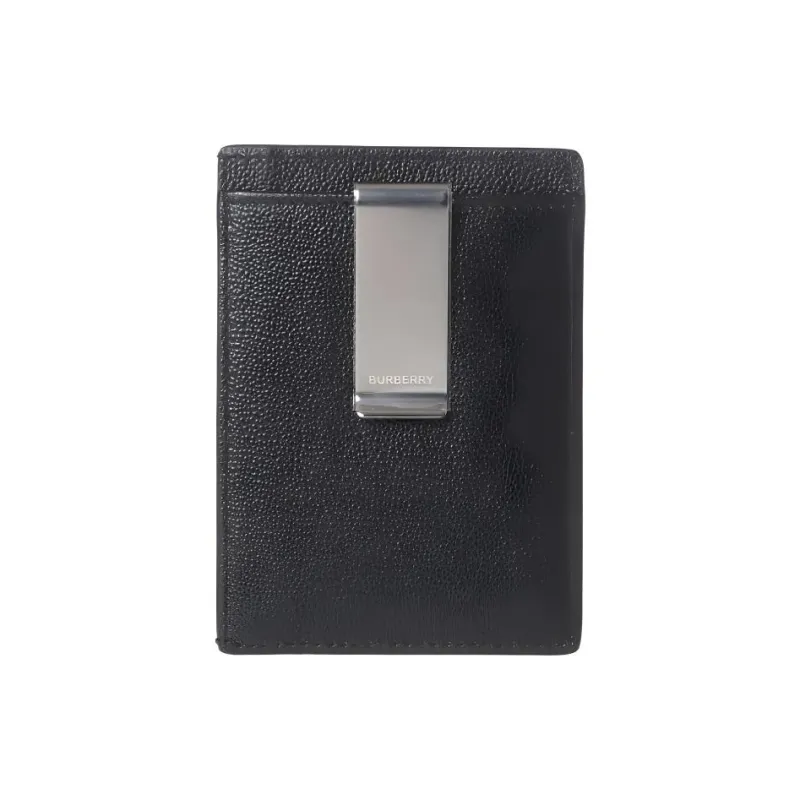 Burberry Cow Leather Card Holder Unisex Black-2