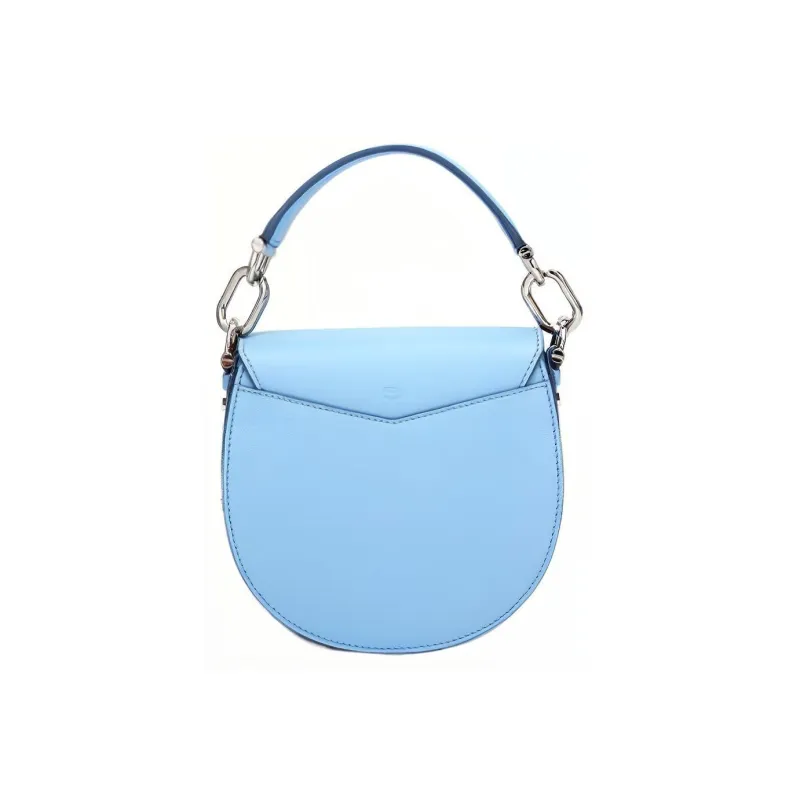 MCM Patricia Visetos Cow Leather Saddle Bag Handbag, Crossbody Bag, Shoulder Bag Women's Blue-3