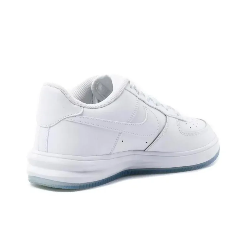 Nike Lunar Force 1 Low Anti-Slip Wear-Resistant Skateboard Shoes Women's White-3