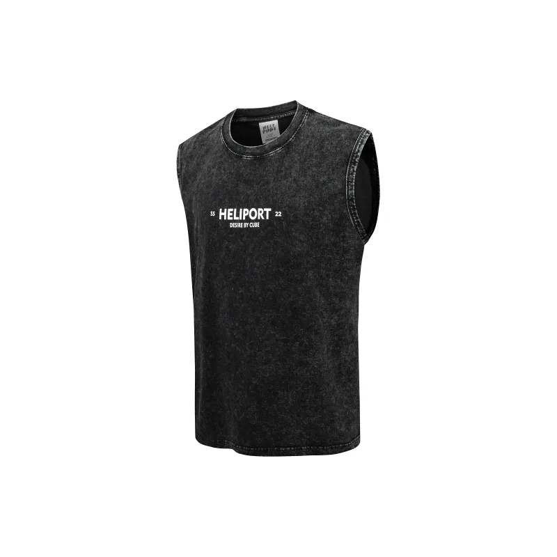 HELIPORT Tank Tops Unisex Black-2