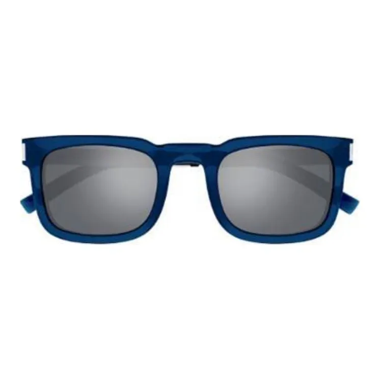 SAINT LAURENT Square Sunglasses Unisex Blue-1