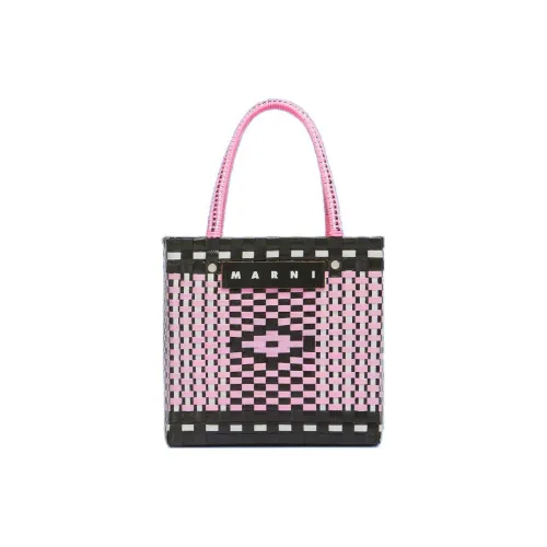 MARNI Polypropylene And Polyvinyl Chloride Woven Bag Handbag Women's Pink & Black