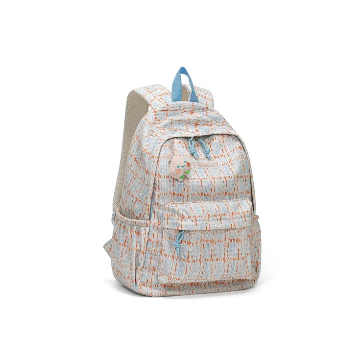 Simvay Clos Fabric Backpack Backpack Travel Bag Hiking Bag Large Size Women's Light Blue-1