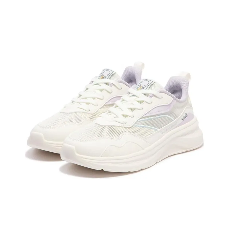 361° Slip Resistant Low Top Casual Shoes Women's White Purple-2