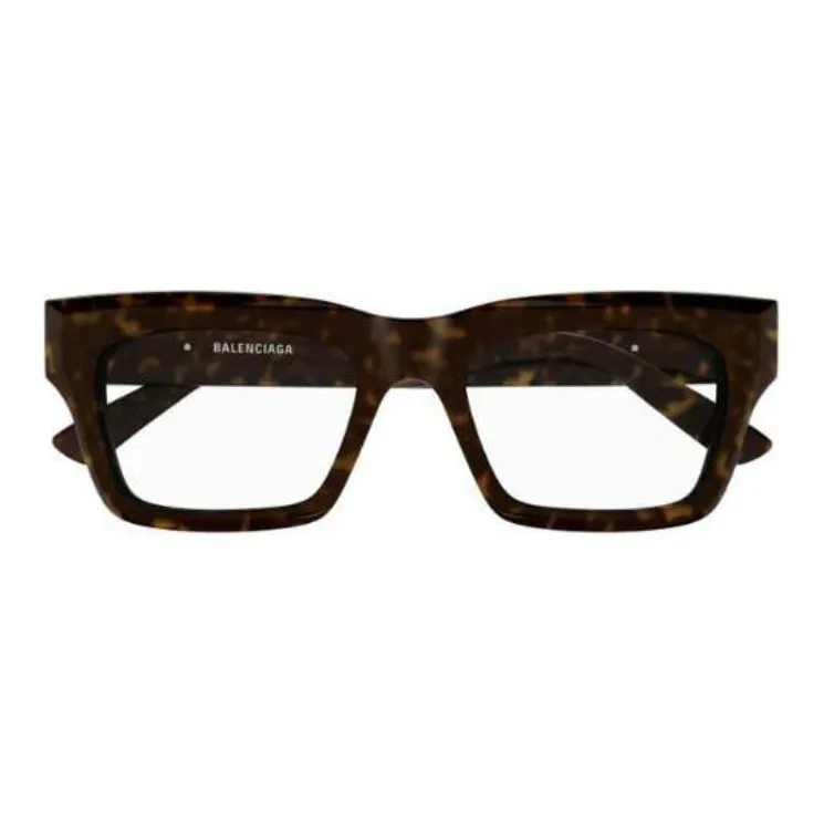 Balenciaga Plastic Square Eyeglass Frames Unisex Tortoiseshell-1