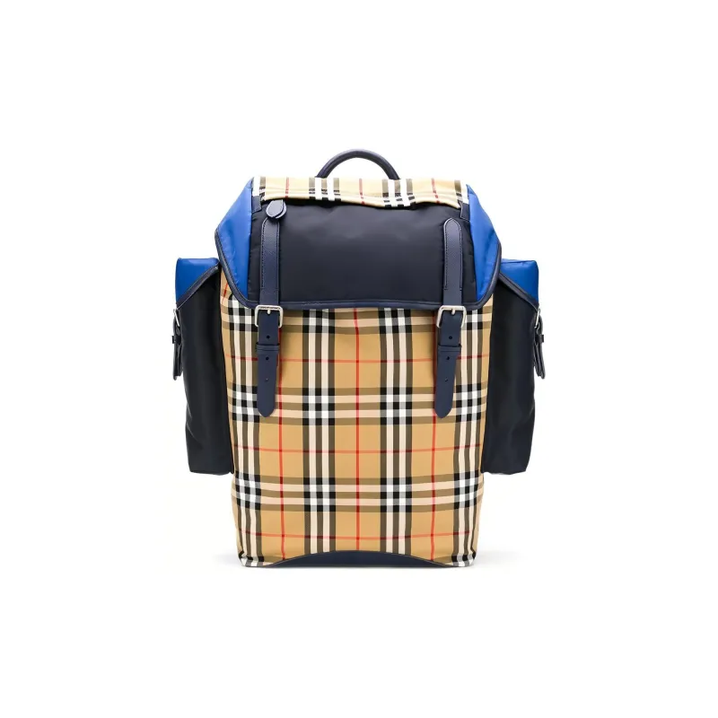Burberry Fabric Backpack Unisex Marine Blue-0