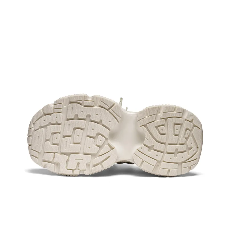 Kappa Anti Slip Wear Resistant Low Top Chunky Sneakers Women's Classic White-5