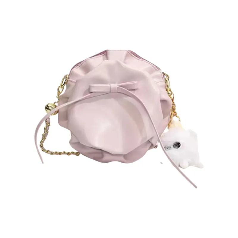 DALO PU Floral Bag, Cloud Bag, Shoulder Bag, Crossbody Bag Women's Ecru/Black/Pink/Purple-12