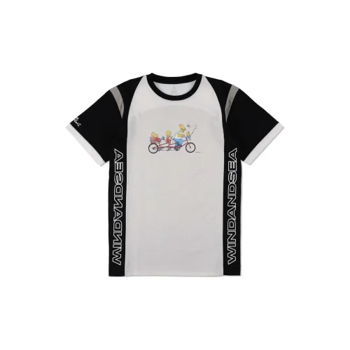 WIND AND SEA The Simpsons Family Collaboration Series T-Shirts Unisex White