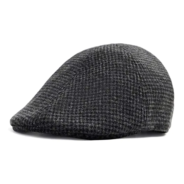 ZARA Wool Blend Berets Men's Black-0