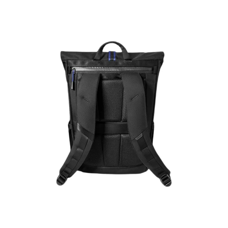 Tomtoc Nylon Fabric With Ballistic Nylon Backpack Medium Size Men's Racing Black-3