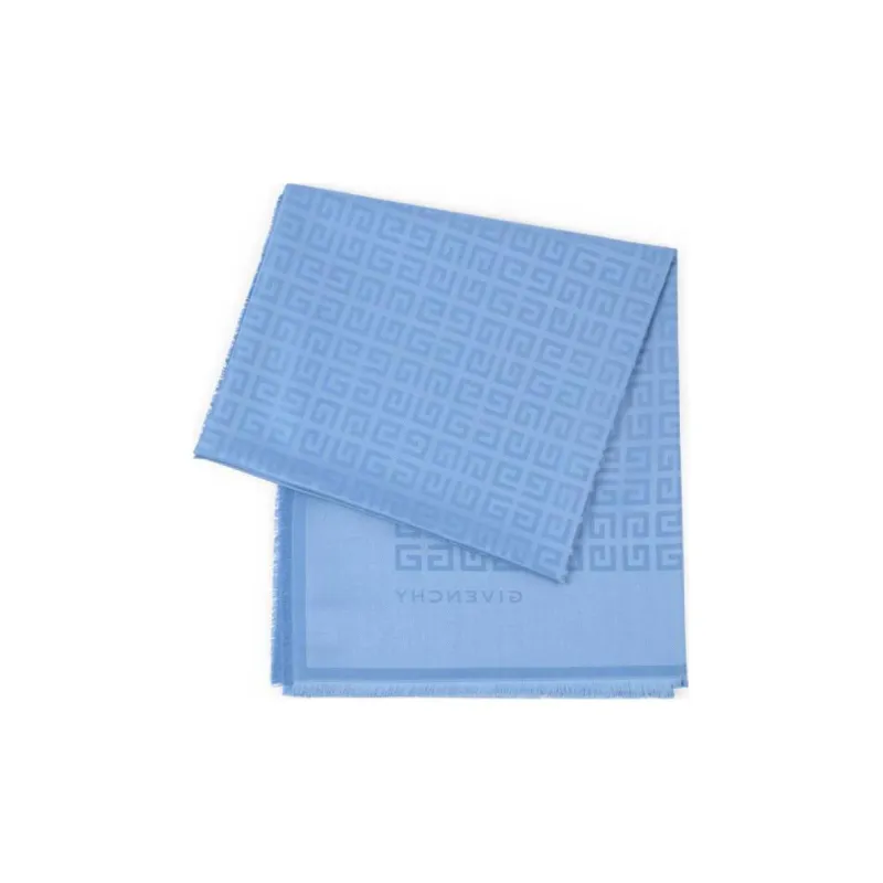 GIVENCHY Silk Silk Silk Scarves Women's Blue-1