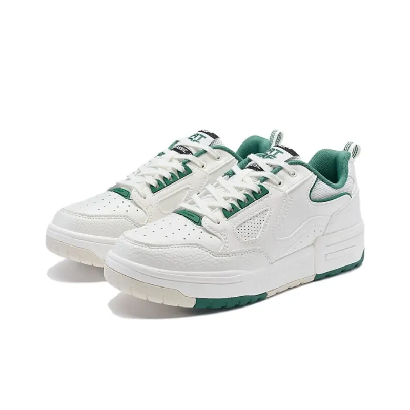 XTEP New Dawn Collection Anti Slip Wear Resistant Low Top Skateboard Shoes Women's White Green-2
