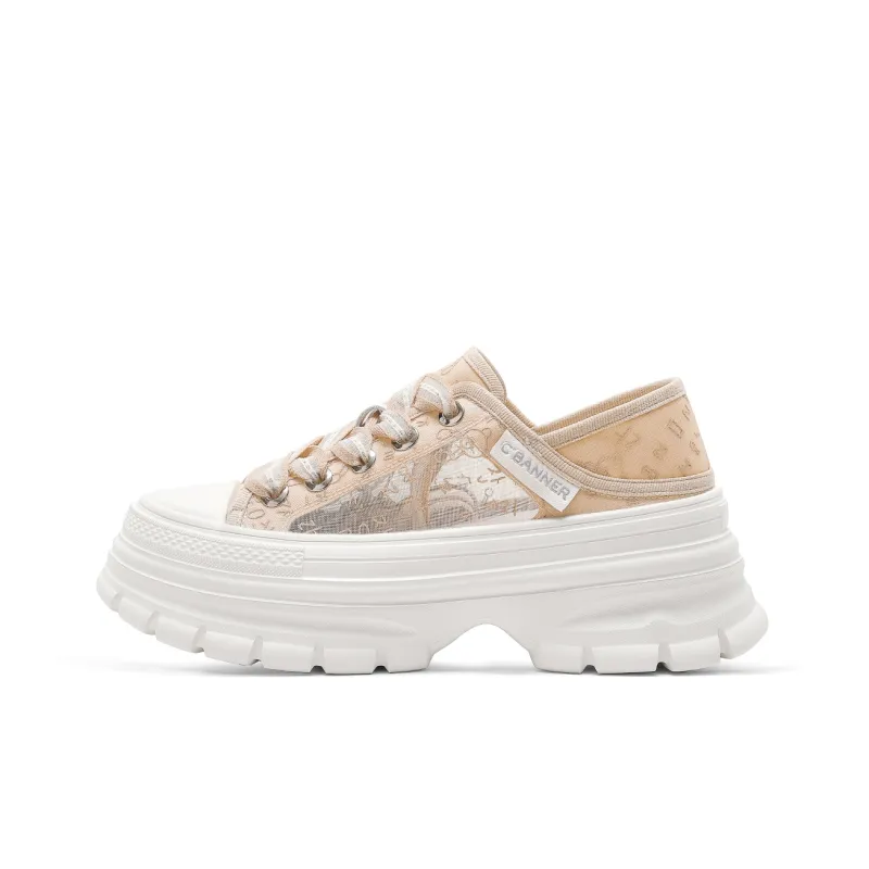 C°BANNER Low Top Canvas Shoes Women's Mocha-0