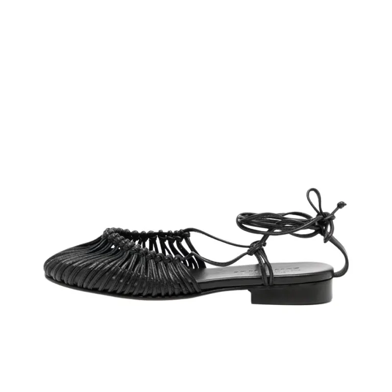 HEREU Mantera Knotted Leather Sandals-0