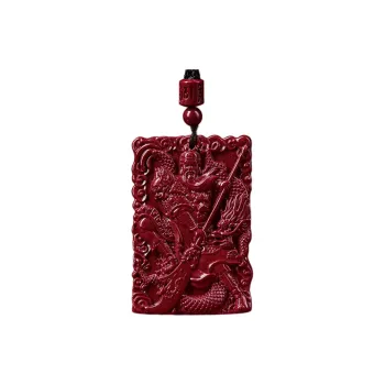 Cuizu Reconstructed Cinnabar Necklaces Men's