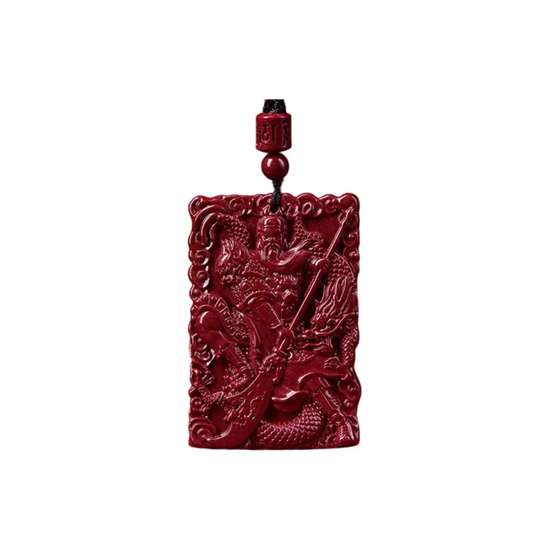 Cuizu Reconstructed Cinnabar Necklaces Men's-0
