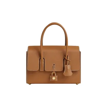 HERMES New Drag 22 Evercolor Calfskin Handbag Women's 37 Gold Gold Brown