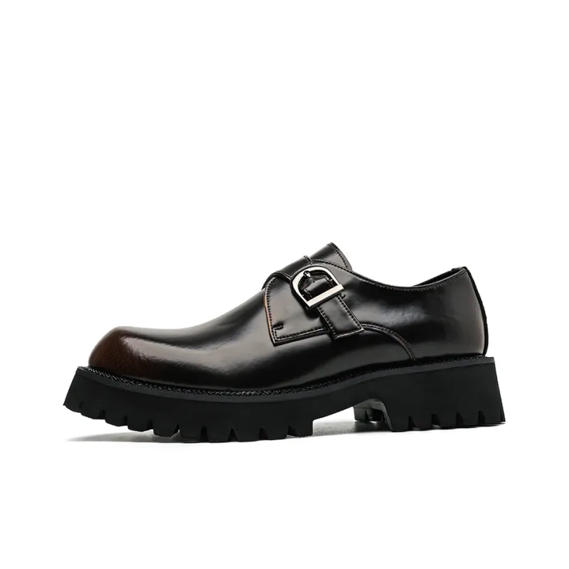 XIAOTOULANG Men's Casual Shoes Men Low Top Black/Brown-5