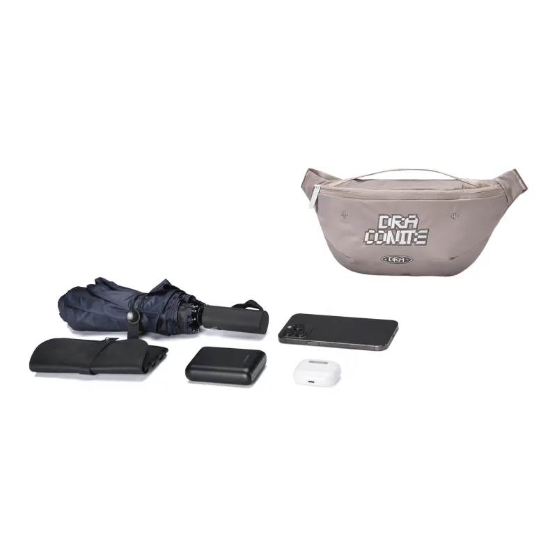 DRACONITE Polyester Sling Bag, Shoulder Bag, Crossbody Bag, Fanny Pack Regular Unisex Brown/White-4