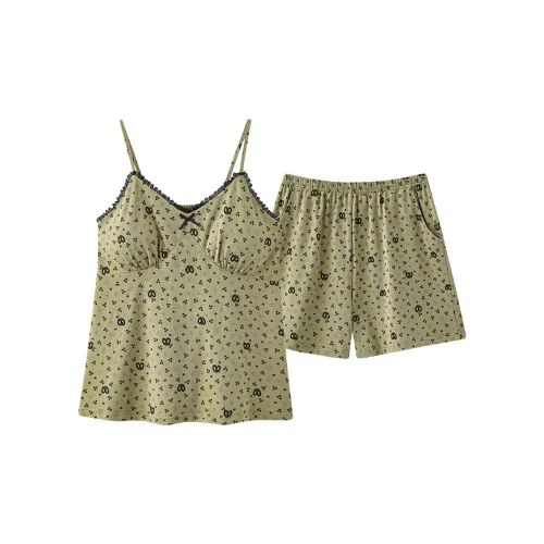 The Story Of The Flower Season Pajama Set Women's Matcha