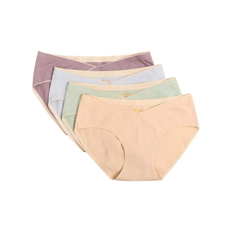Red Bean Underpants Women's 4 Pack Beauty Skin/Aerobic Green/Fresh Blue/Pink Purple-0