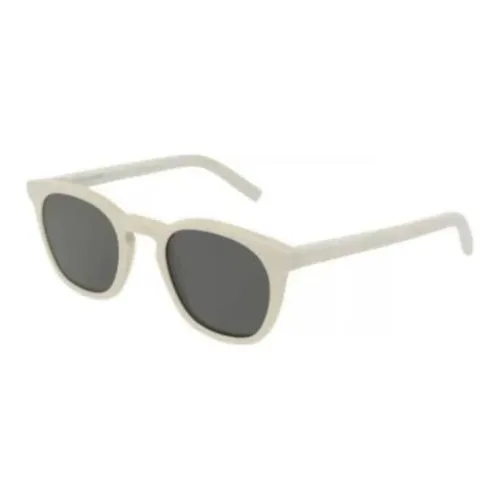 SAINT LAURENT Acetate Square Sunglasses Men's Beige