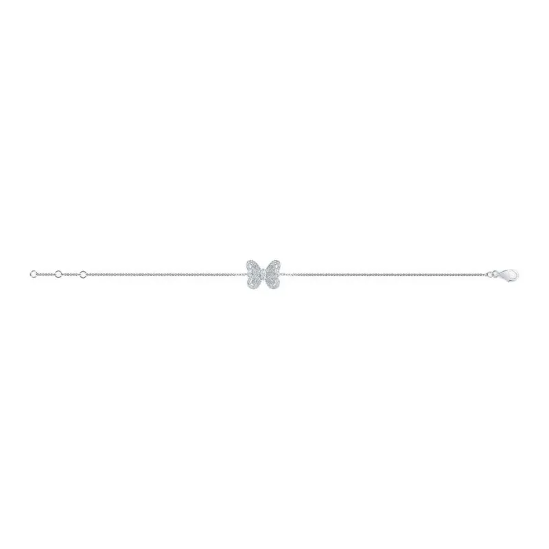 De Beers 18kt White Gold Portraits Of Nature Butterfly Diamond Bracelet-1